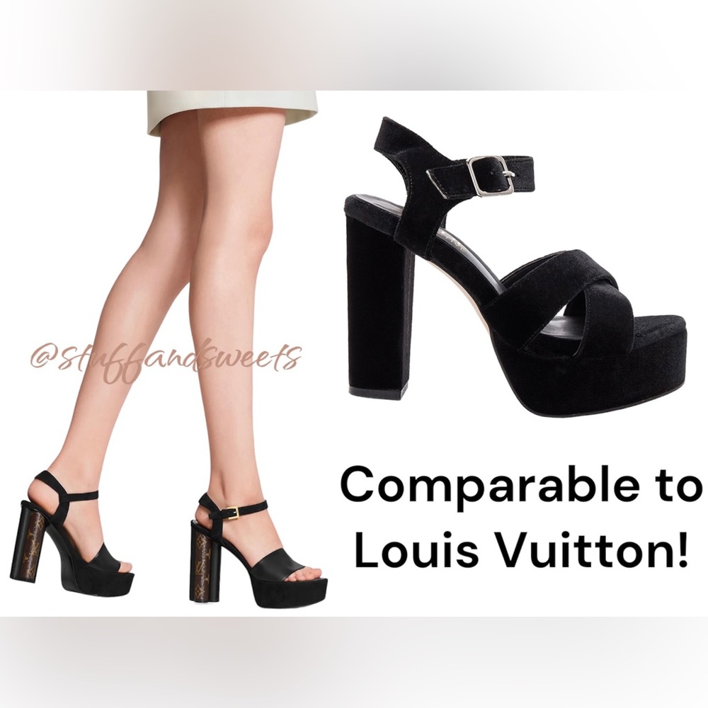 The Mode Collective Velvet Strappy Block Heel Podium
Sandal Platform Heels 7